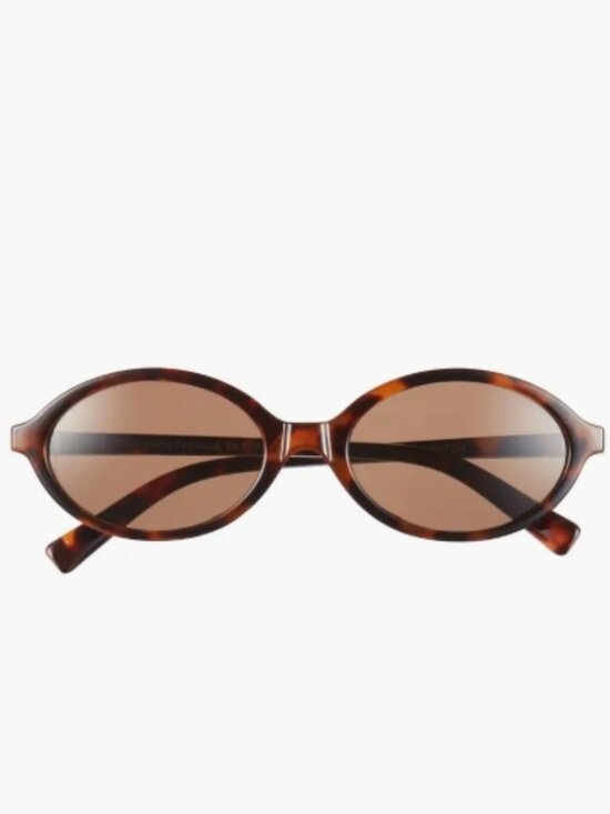 90s Slim Oval Acetate Sunglasses Brown Tortoise Frames Bp.